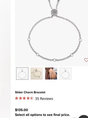 James Avery Sterling Silver Slider Charm Bracelet